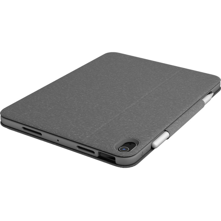 Logitech Folio Touch Keyboard/Cover Case (Folio) Apple, Logitech iPad Air (4th Generation) Tablet - Oxford Gray 920-009952