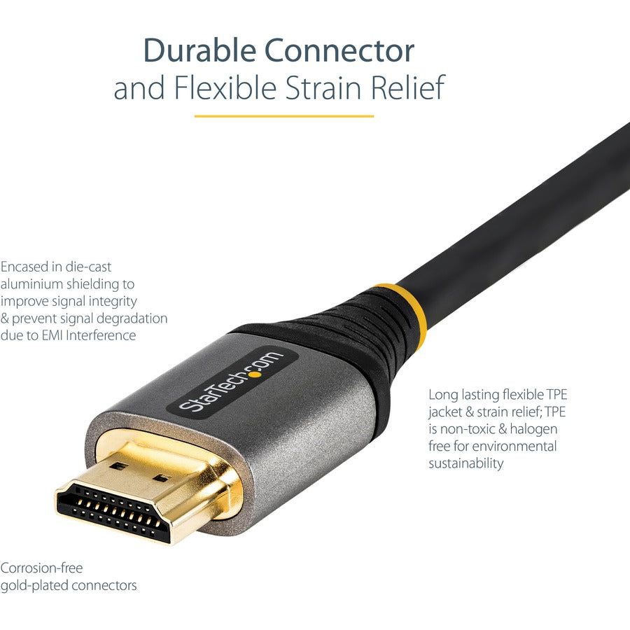 StarTech.com Câble HDMI 2.1 de 5 m, câble HDMI ultra haut débit certifié 48 Gbit/s, 8K 60 Hz/4K 120 Hz HDR10+, câble HDMI 8K, moniteur/écran HDMM21V5M