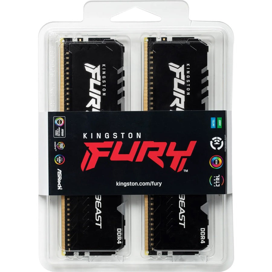 Kingston FURY Beast 32GB (2 x 16GB) DDR4 SDRAM Memory Kit KF430C16BBAK2/32