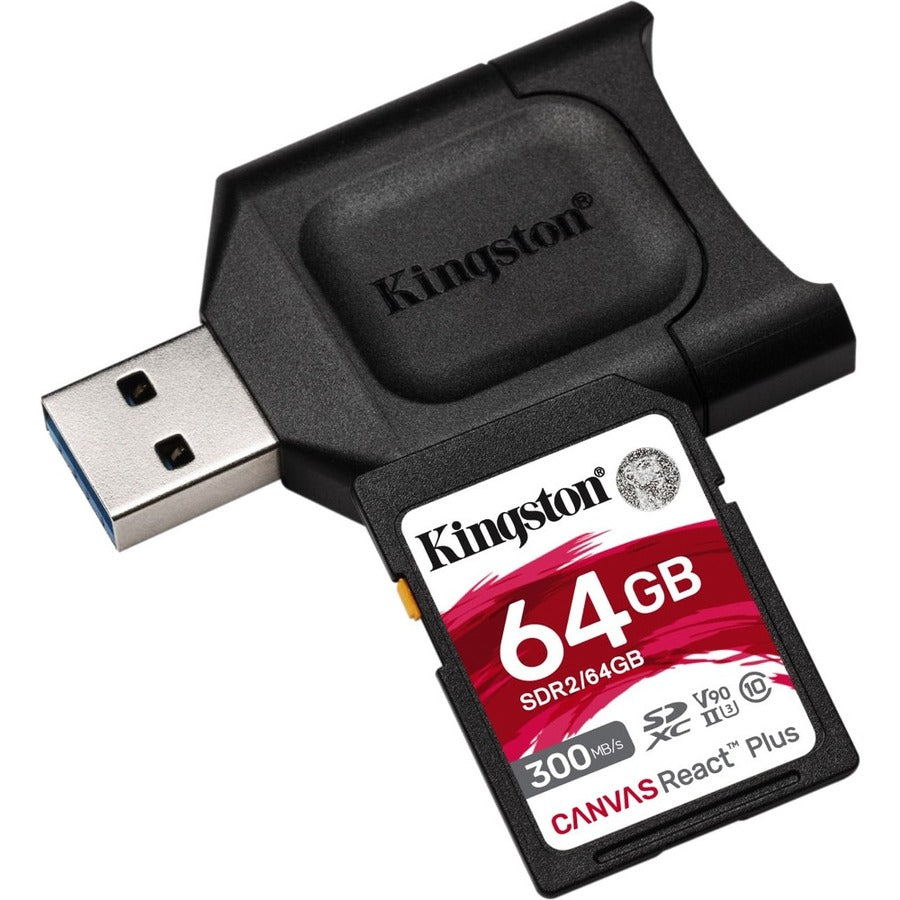 Kingston Canvas React Plus 64 GB Class 10/UHS-II (U3) SDXC MLPR2/64GB