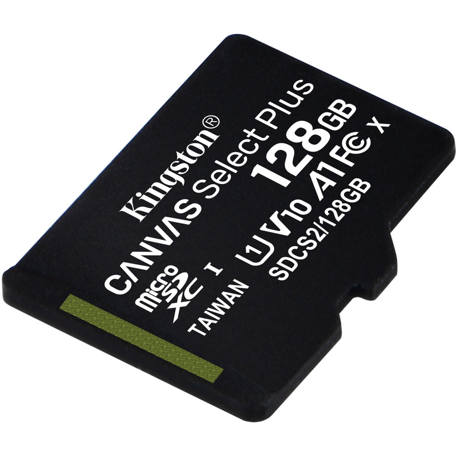 Kingston Canvas Select Plus 128 Go microSDXC Classe 10/UHS-I (U1) - 1 paquet SDCS2/128GBSP