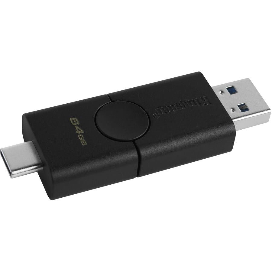 Kingston DataTraveler Duo USB-A and USB-C Connector Flash Drive DTDE/64GB