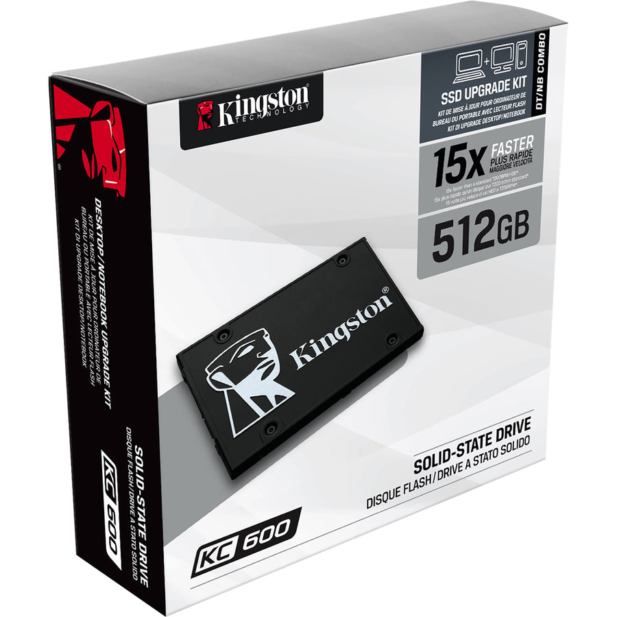 Disque SSD Kingston KC600 512 Go - 2,5" interne - SATA (SATA/600) SKC600/512G