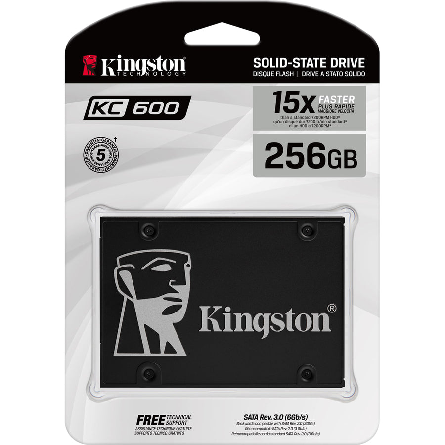 Kingston KC600 256 GB Solid State Drive - 2.5" Internal - SATA (SATA/600) SKC600/256G