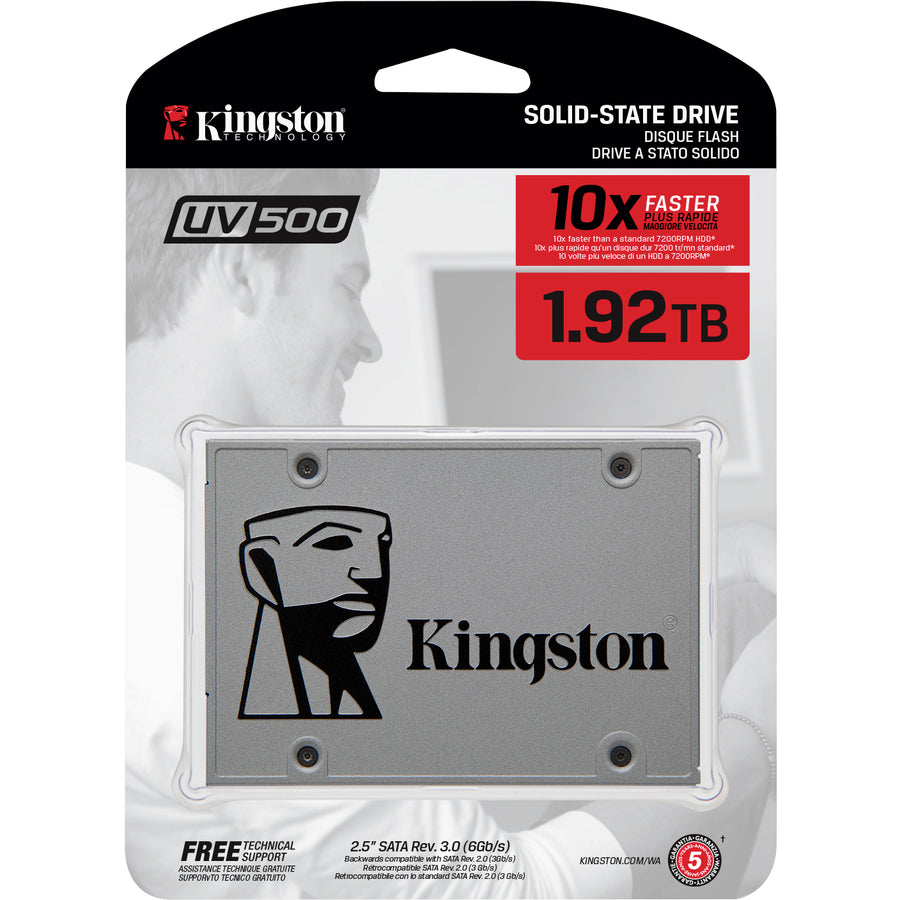 Disque SSD Kingston UV500 1,92 To - 2,5" interne - SATA (SATA/600) SUV500B/1920G