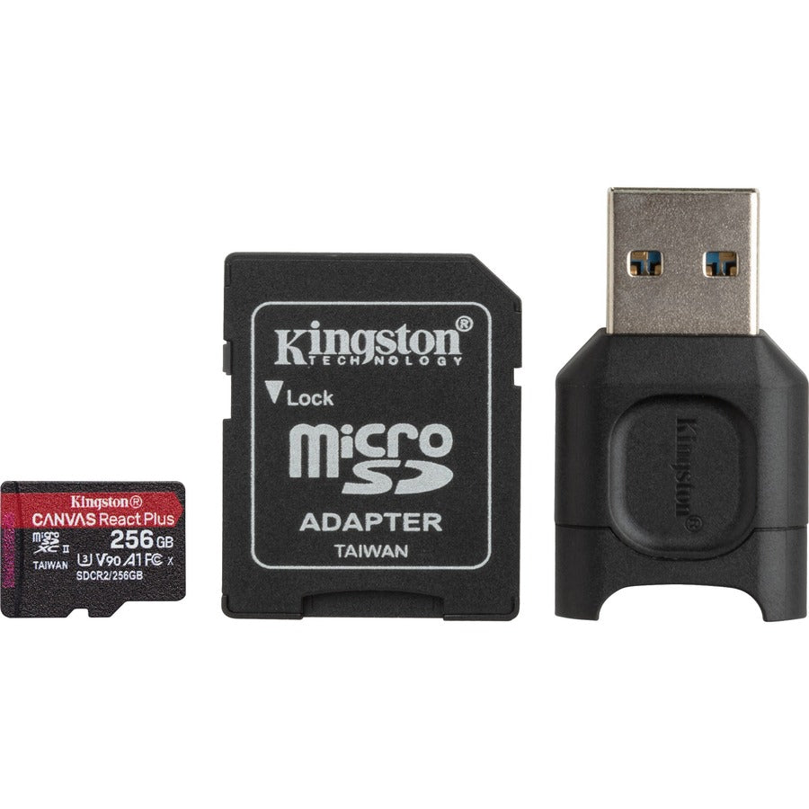 Kingston Canvas React Plus 256 Go Classe 10/UHS-II (U3) microSDXC MLPMR2/256 Go