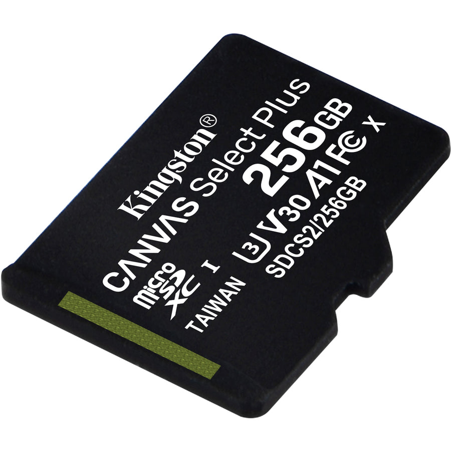 Kingston Canvas Select Plus 256 GB Class 10/UHS-I (U3) microSDXC - 1 Pack SDCS2/256GBSP