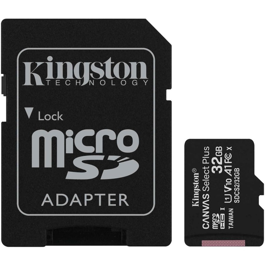 Kingston Canvas Select Plus 32 GB Class 10/UHS-I (U1) microSDHC - 1 Pack SDCS2/32GB