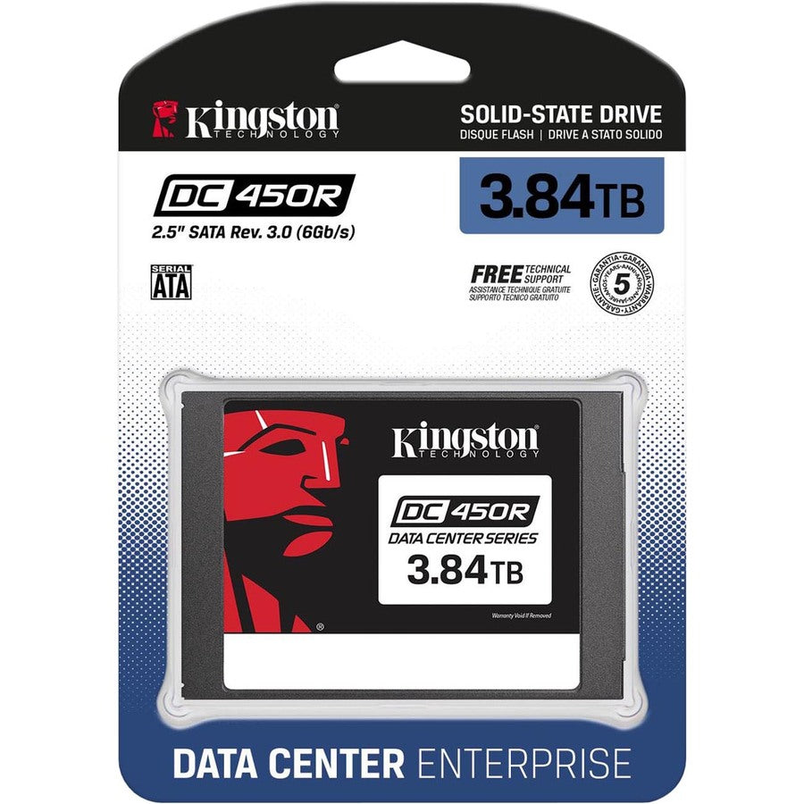 Kingston DC450R 3.84 TB Solid State Drive - 2.5" Internal - SATA (SATA/600) - Read Intensive SEDC450R/3840G