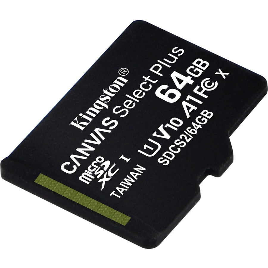 Kingston Canvas Select Plus 64 GB Class 10/UHS-I (U1) microSDXC - 1 Pack SDCS2/64GBSP