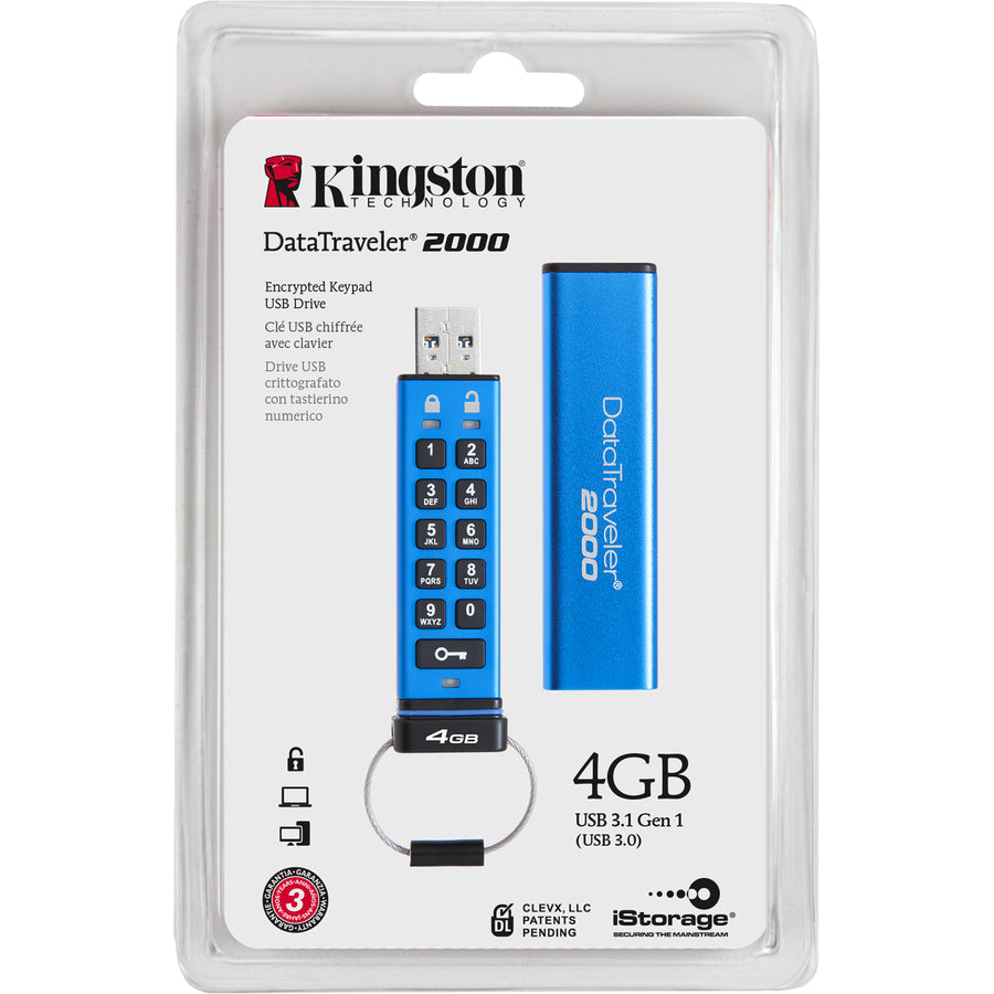 Kingston 4GB DataTraveler 2000 USB 3.1 Flash Drive DT2000/4GB