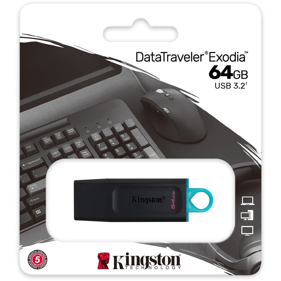 Kingston DataTraveler Exodia 64GB USB 3.2 (Gen 1) Flash Drive DTX/64GB