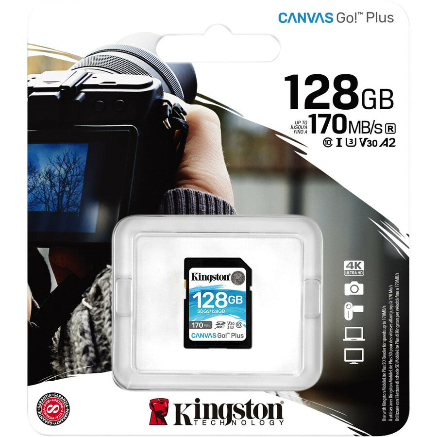 Kingston Canvas Go! Plus 128 GB Class 10/UHS-I (U3) SDXC SDG3/128GB