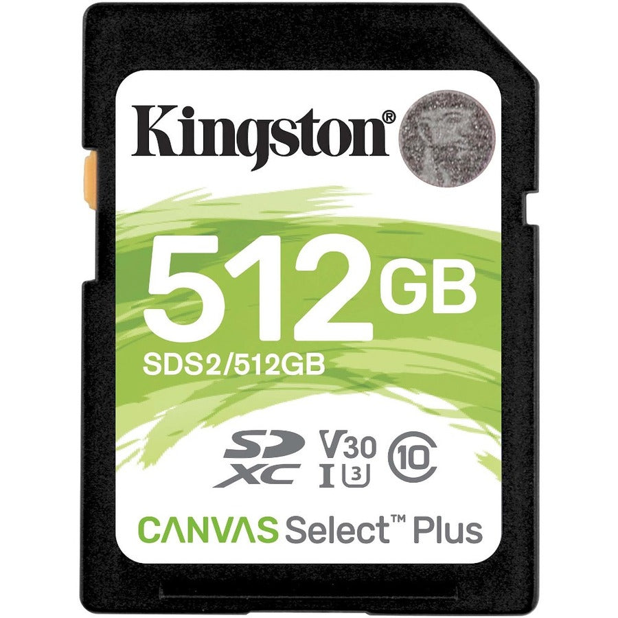 Kingston Canvas Select Plus 512 GB Class 10/UHS-I (U3) SDXC - 1 Pack SDS2/512GB