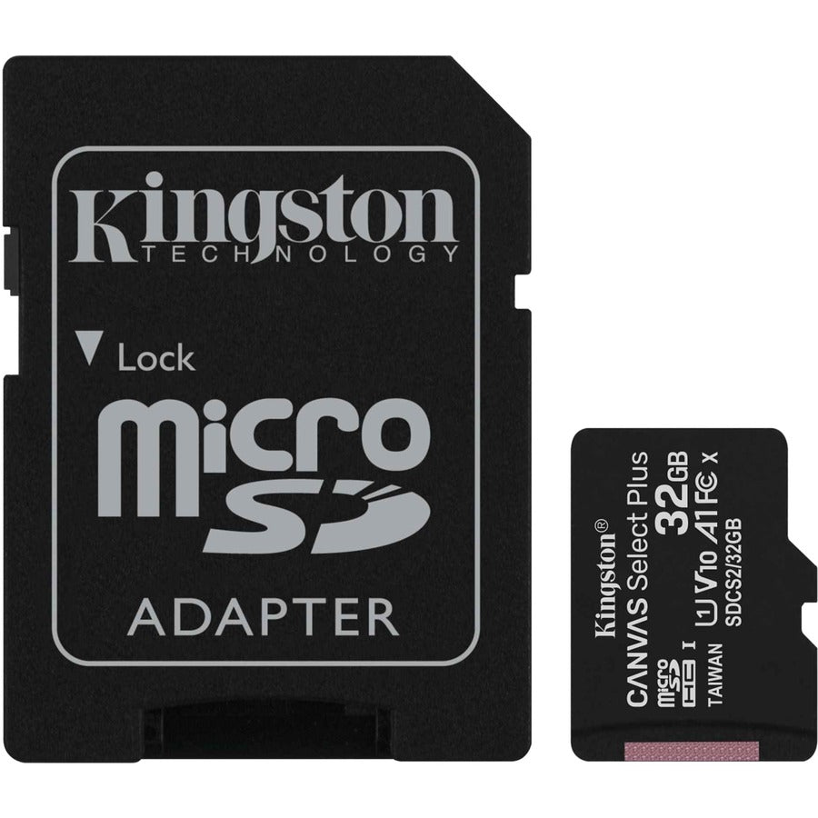 Kingston Canvas Select Plus 32 GB Class 10/UHS-I (U1) microSDHC - 3 Pack SDCS2/32GB-3P1A