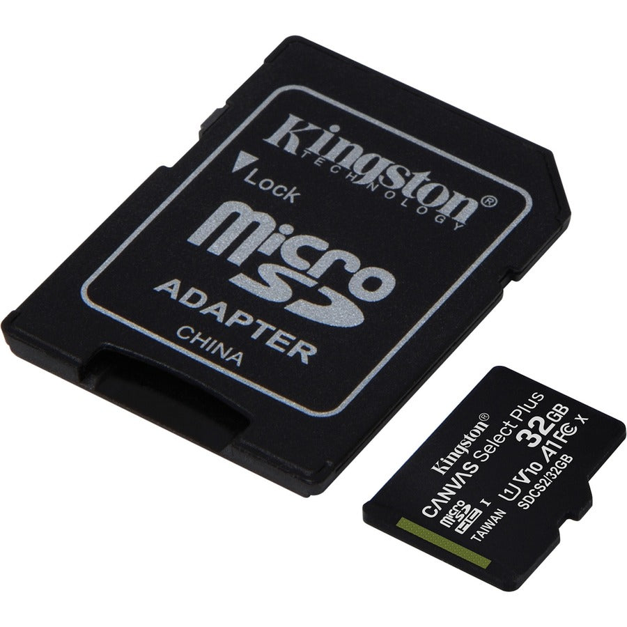 Kingston Canvas Select Plus 32 GB Class 10/UHS-I (U1) V10 microSDHC - 1 Pack SDCS2/32GBCR