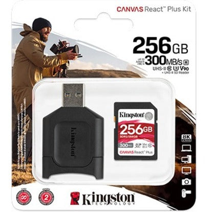 Kingston Canvas React Plus 256 GB Class 10/UHS-II (U3) SDXC MLPR2/256GB