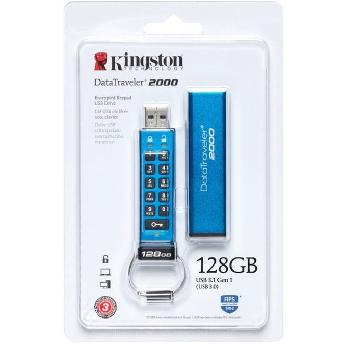 Kingston DataTraveler 2000 128GB USB 3.1 (Gen 1) Flash Drive DT2000/128GB