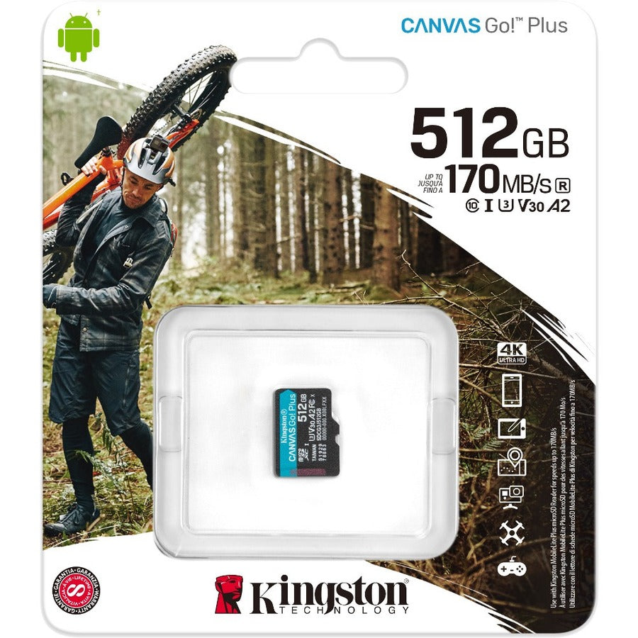 Kingston Canvas Go! Plus 512 GB Class 10/UHS-I (U3) microSDXC SDCG3/512GBSP