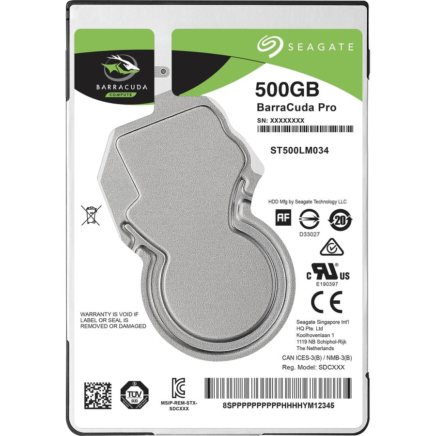 Seagate BarraCuda ST500LM034 500 GB Hard Drive - Internal - SATA (SATA/600) ST500LM034