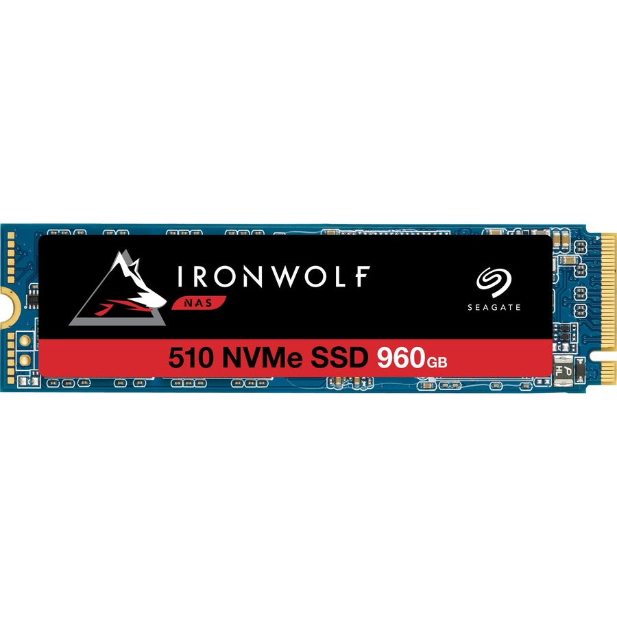 Seagate IronWolf 510 ZP960NM30011 Disque SSD 960 Go - M.2 2280 interne - PCI Express NVMe (PCI Express NVMe 3.0 x4) - Méthode d'enregistrement magnétique conventionnel (CMR) ZP960NM30011