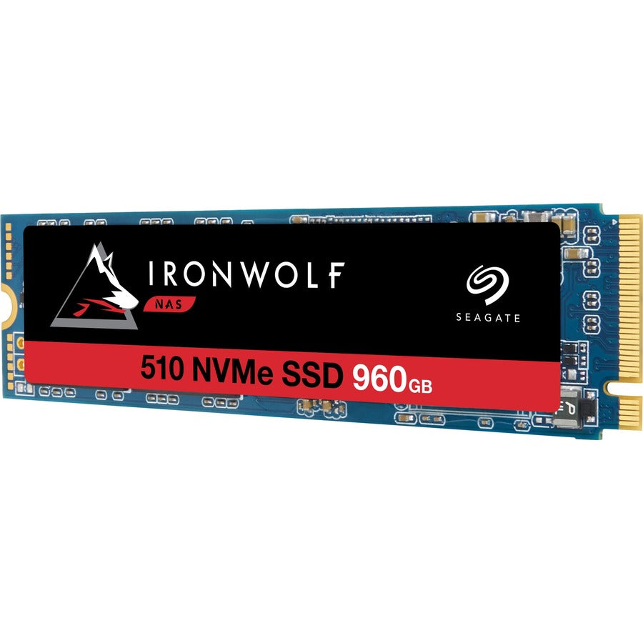 Seagate IronWolf 510 ZP960NM30011 Disque SSD 960 Go - M.2 2280 interne - PCI Express NVMe (PCI Express NVMe 3.0 x4) - Méthode d'enregistrement magnétique conventionnel (CMR) ZP960NM30011