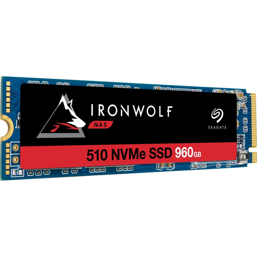 Seagate IronWolf 510 ZP960NM30011 960 GB Solid State Drive - M.2 2280 Internal - PCI Express NVMe (PCI Express NVMe 3.0 x4) - Conventional Magnetic Recording (CMR) Method ZP960NM30011