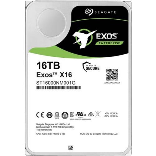 Disque dur Seagate Exos X16 ST16000NM001G 16 To - Interne - SATA (SATA/600) ST16000NM001G