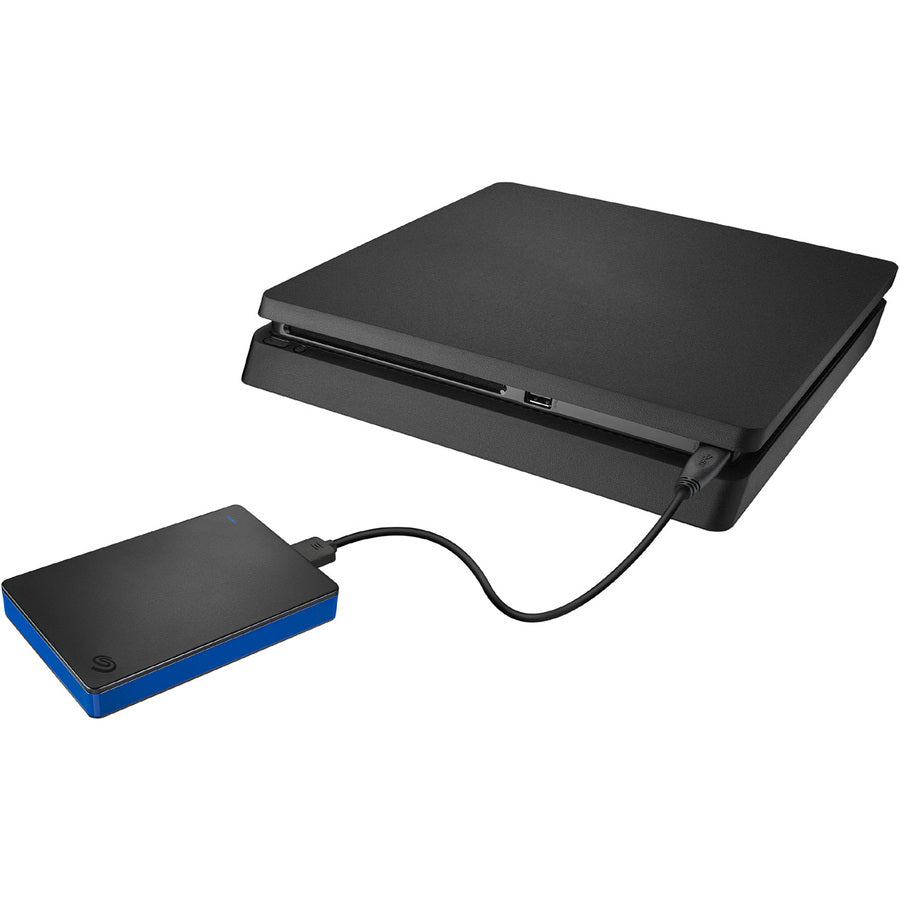 Seagate Game Drive STGD4000400 4 TB Portable Hard Drive - External - Black, Blue STGD4000400