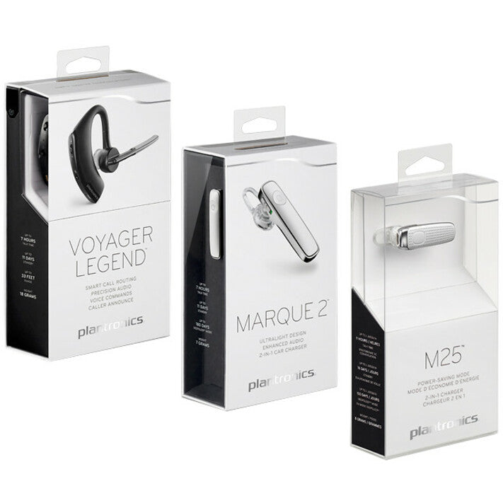 Plantronics Voyager Legend Earset - Mono - Sans fil - Bluetooth - Écouteur, Circum-auriculaire - Monaural - Oreille externe - Suppression du bruit, Microphone à suppression d'écho