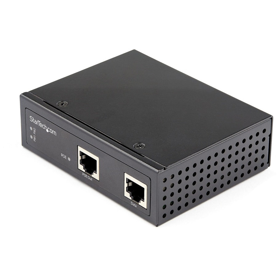 Star Tech.com Industrial Gigabit PoE Injector - High Speed 90W 802.3bt PoE++ 48V-56VDC Ultra Power Over Ethernet/UPoE Injector -40C to +75C POEINJ1G90W