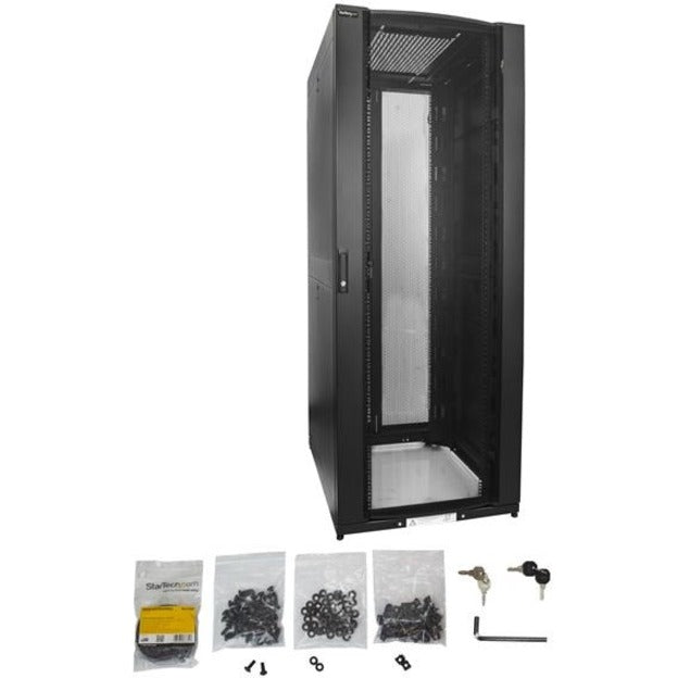 StarTech.com Armoire rack serveur 42U - Boîtier 37 po de profondeur - Armoire réseau extra large 30 po - Armoire serveur rack - Armoire de données RK4242BK30