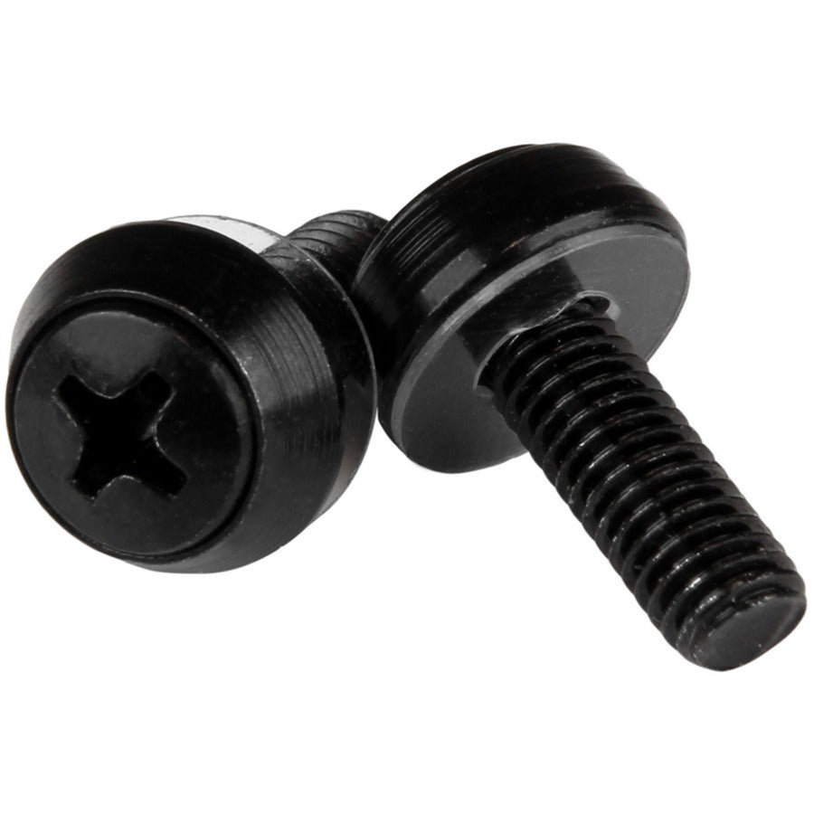 StarTech.com M6 x 12mm - Screws - 100 Pack, Black - M6 Mounting Screws for Server Rack & Cabinet CABSCRWSM62B