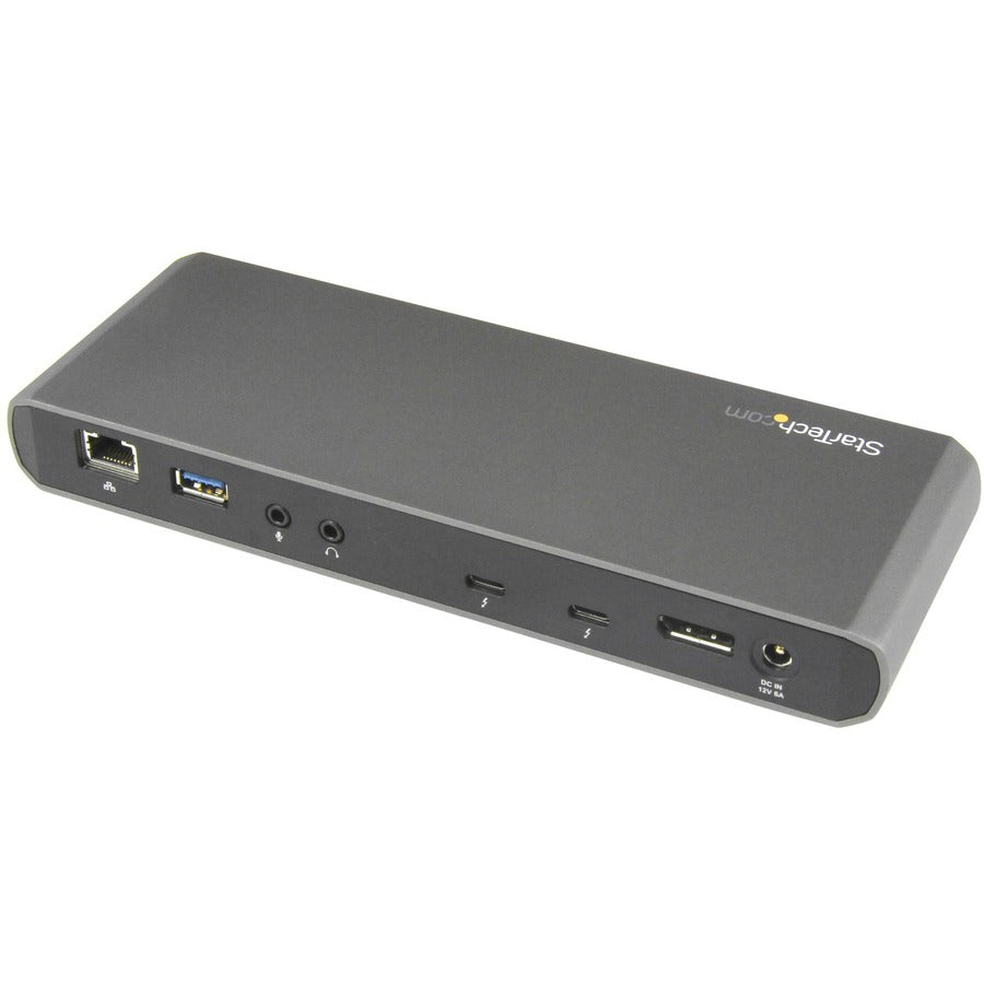 StarTech.com Station d'accueil Thunderbolt 3 Dual-4K pour ordinateurs portables - Aucune installation de pilote requise - Windows uniquement - Station d'accueil Thunderbolt 3 avec vidéo Dual-4K - Câble TB TB3DK2DPW inclus