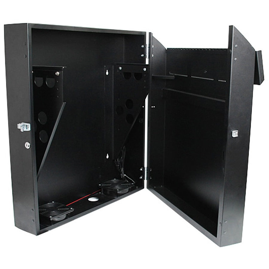 StarTech.com Wallmount Server Rack with Dual Fans and Lock - Vertical Mounting Rack for Server - 4U RK419WALVS