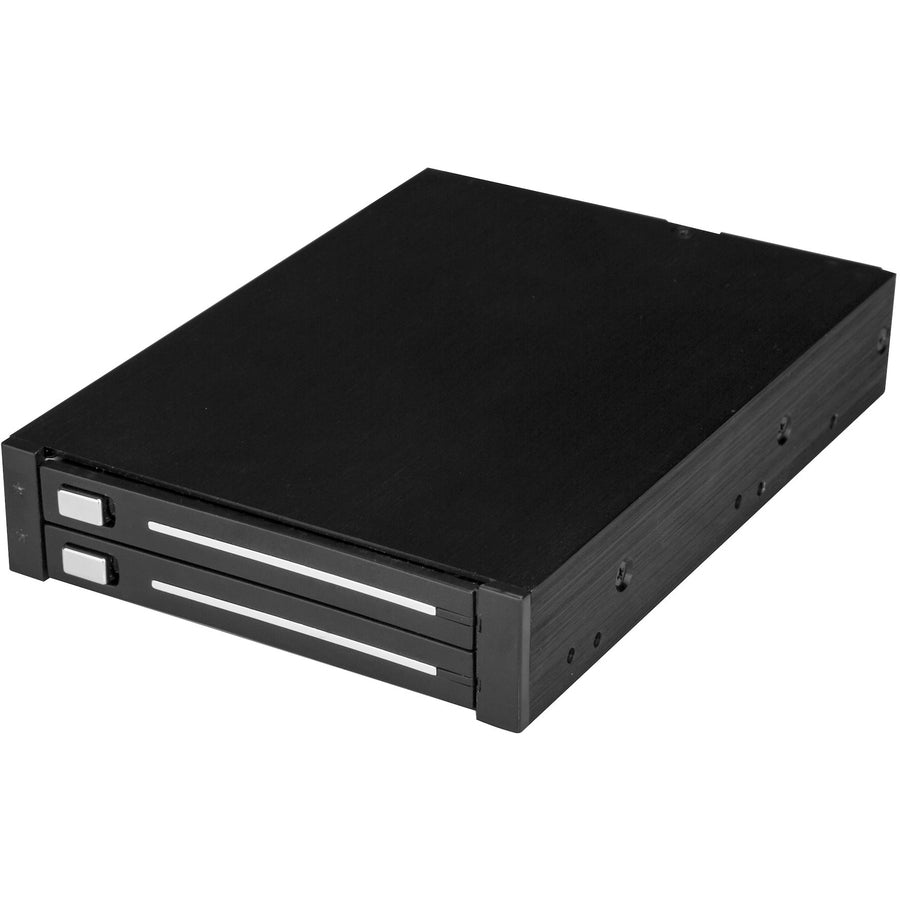 StarTech.com Dual-Bay 2.5in SATA SSD / HDD Rack for 3.5in Front Bay - Trayless SATA Backplane - RAID HSB225S3R