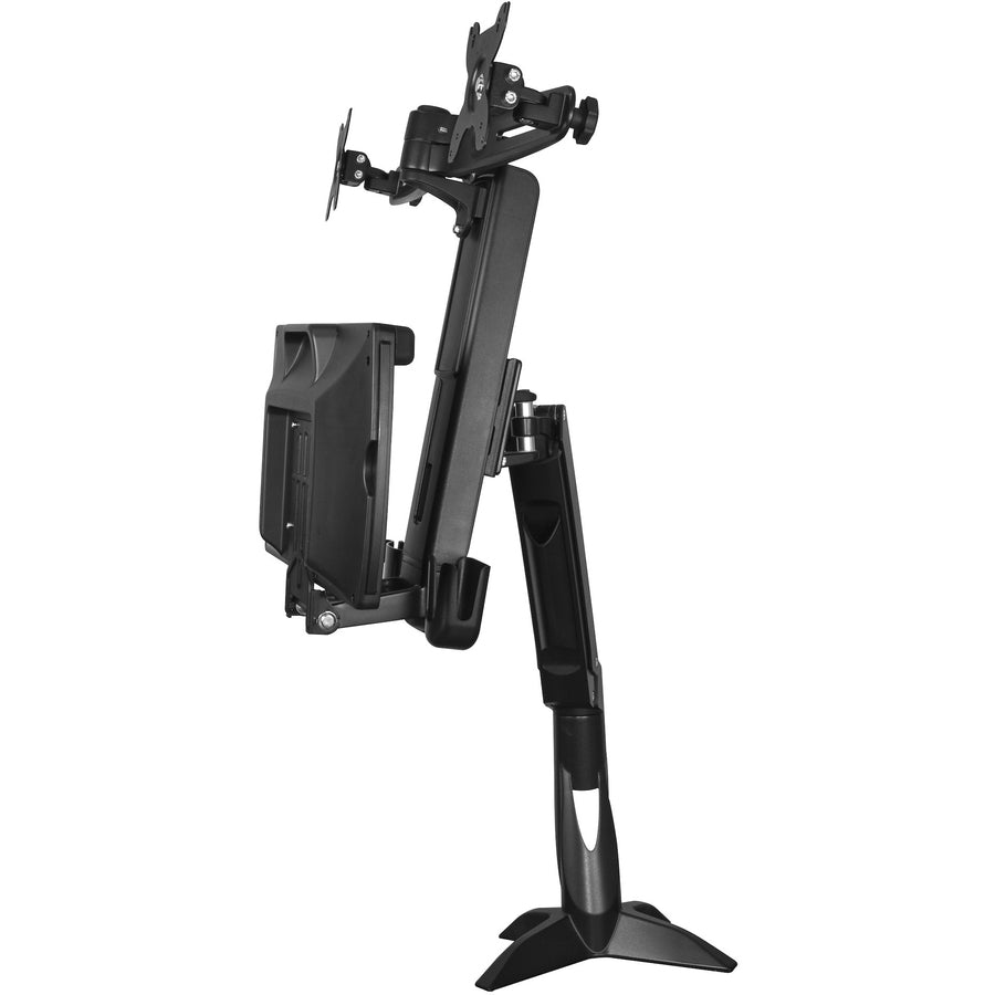 StarTech.com Sit Stand Dual Monitor Arm - Desk Mount Standing Computer Workstation 24" Displays - Adjustable Stand Up Arm w/ Keyboard Tray ARMSTSCP2