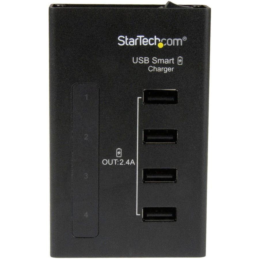 Station de charge Star Tech.com à 4 ports pour appareils USB - 48 W/9,6 A ST4CU424