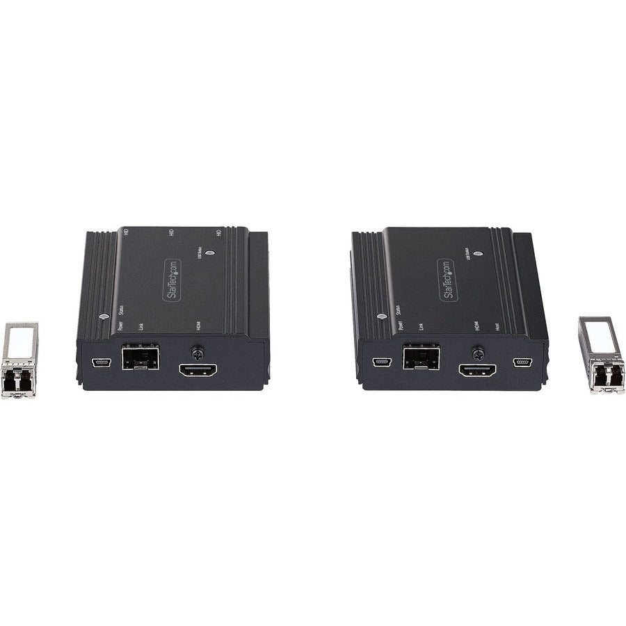 StarTech.com Extension KVM HDMI 4K sur fibre, vidéo HDMI et USB sur fibre, jusqu'à 300 m (multimode), modules MMF SFP+ 10G SV565FXHD4KU