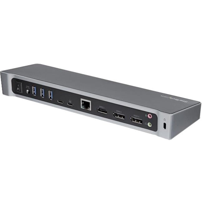 StarTech.com Station d'accueil USB C - Triple 4K - Mac, Windows et Chrome - 100W PD - USB C vers 2x DisplayPort - USB C vers HDMI / Ethernet - 5x USB 3.0 DK30CH2DEPUE