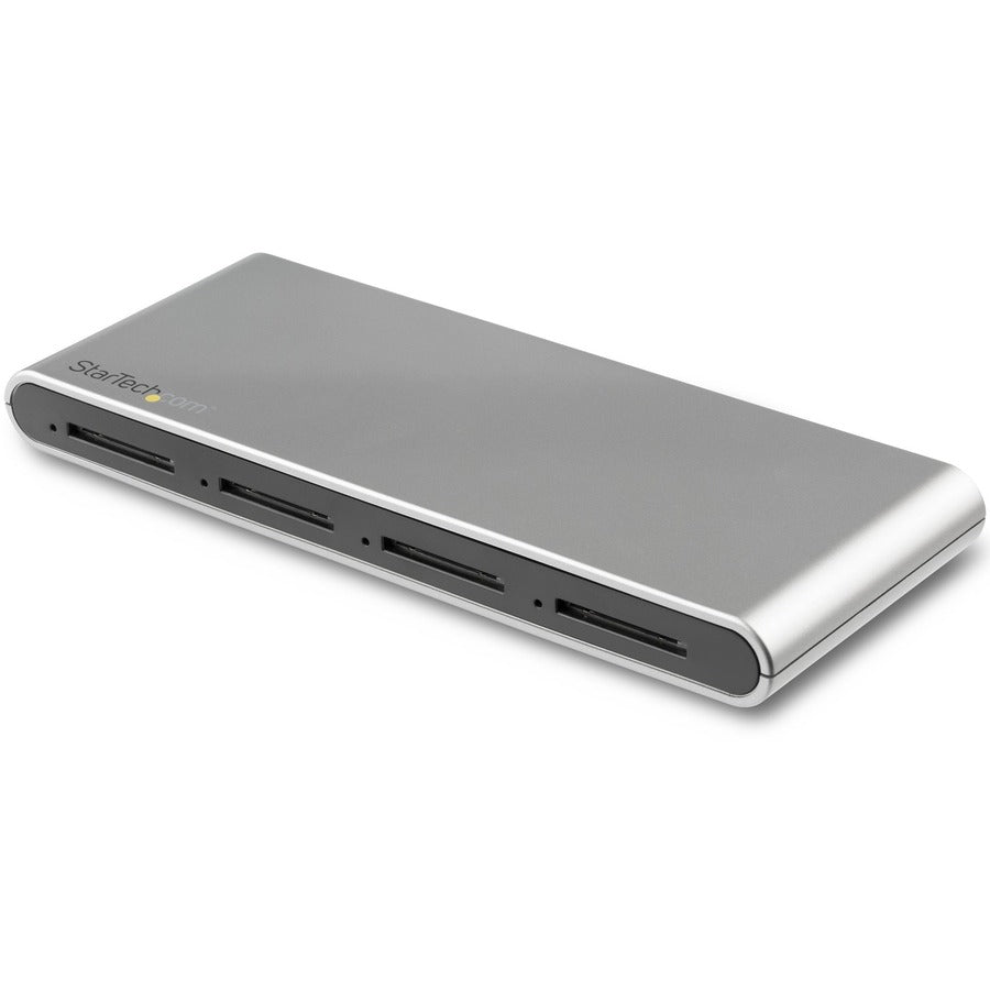 StarTech.com Lecteur de carte SD USB C à 4 emplacements - USB 3.1 (10 Gbit/s) - SD 4.0 UHS-II - Lecteur de carte multi SD - Adaptateur USB C vers carte SD - Lecteur de carte mémoire SD 4SD4FCRU31C