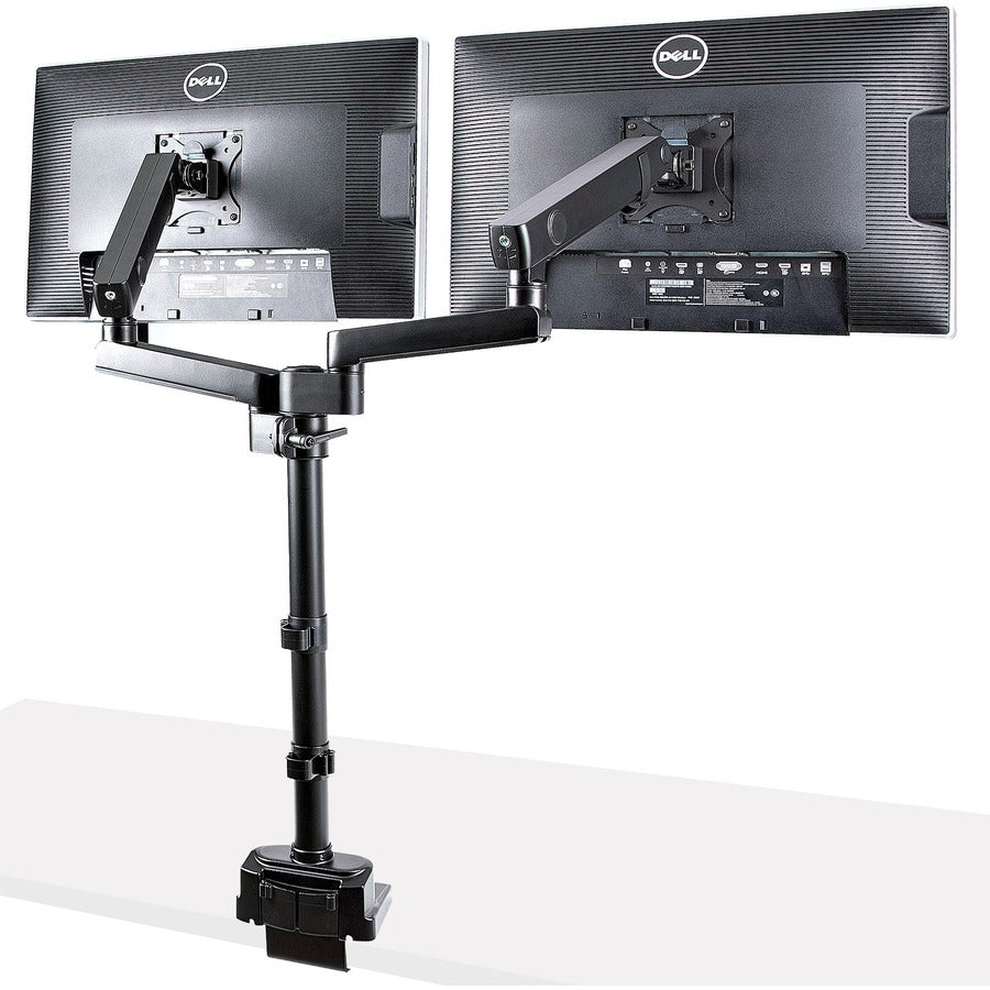 StarTech.com Desk Mount Dual Monitor Arm, Height Adjustable Full Motion Monitor Mount for 2x VESA Displays up to 32"/17lb, Stackable Arms ARMDUALPIVOT