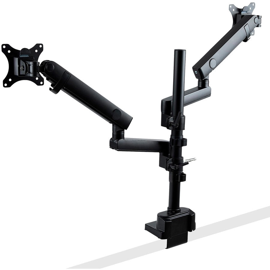 StarTech.com Desk Mount Dual Monitor Arm, Height Adjustable Full Motion Monitor Mount for 2x VESA Displays up to 32"/17lb, Stackable Arms ARMDUALPIVOT