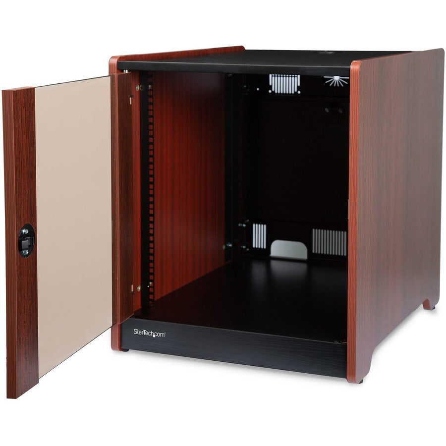 StarTech.com 12U Rack Enclosure Server Cabinet - 21 in. Deep - Wood Finish - Flat Pack RKWOODCAB12