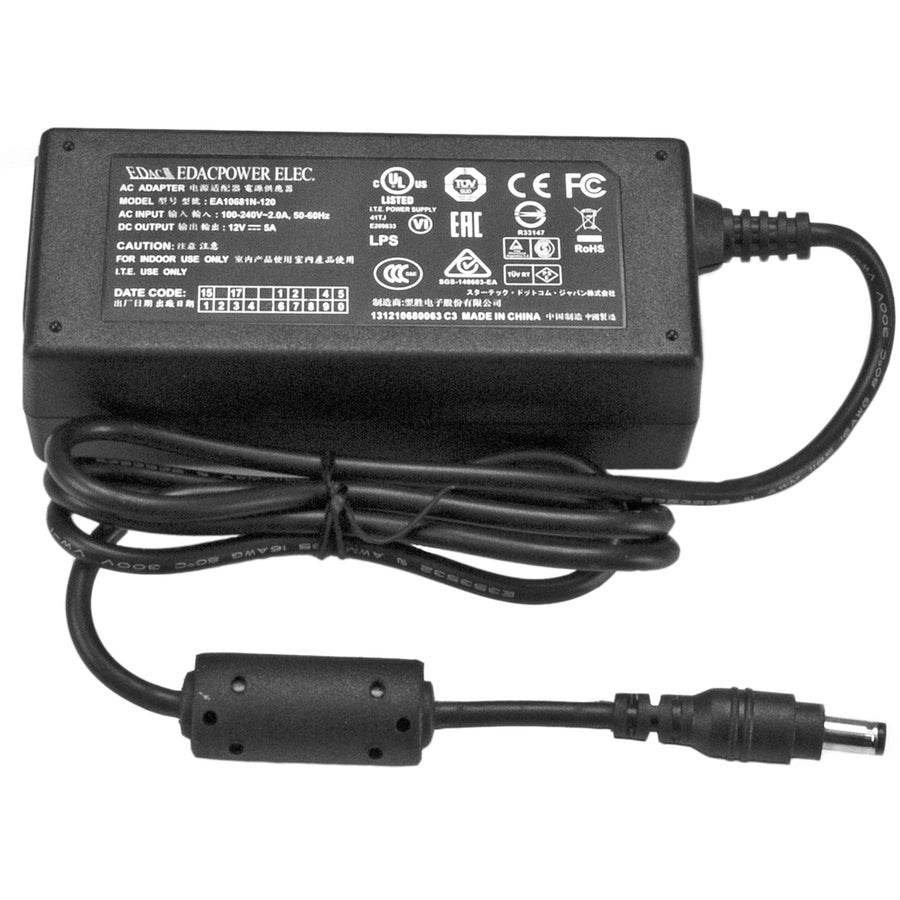 Star Tech.com Replacement 12V DC Power Adapter - 12 Volts 5 Amps SVA12M5NA