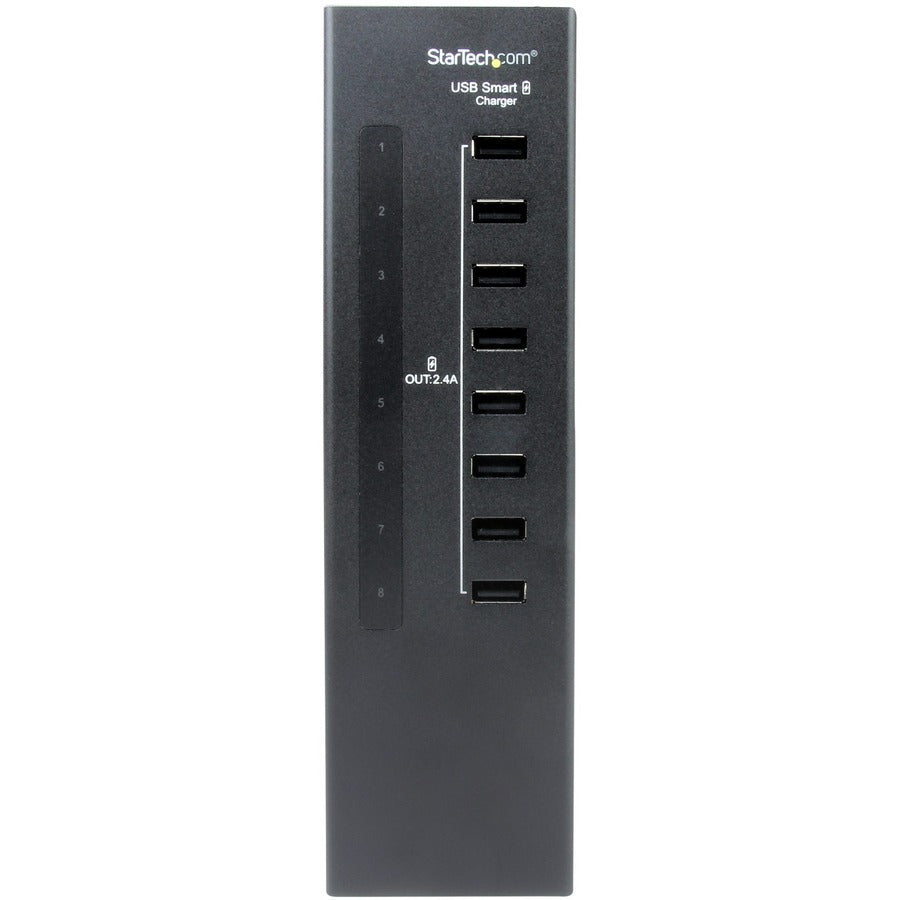 Star Tech.com 8-Port Charging Station for USB Devices - 96W/19.2A ST8CU824