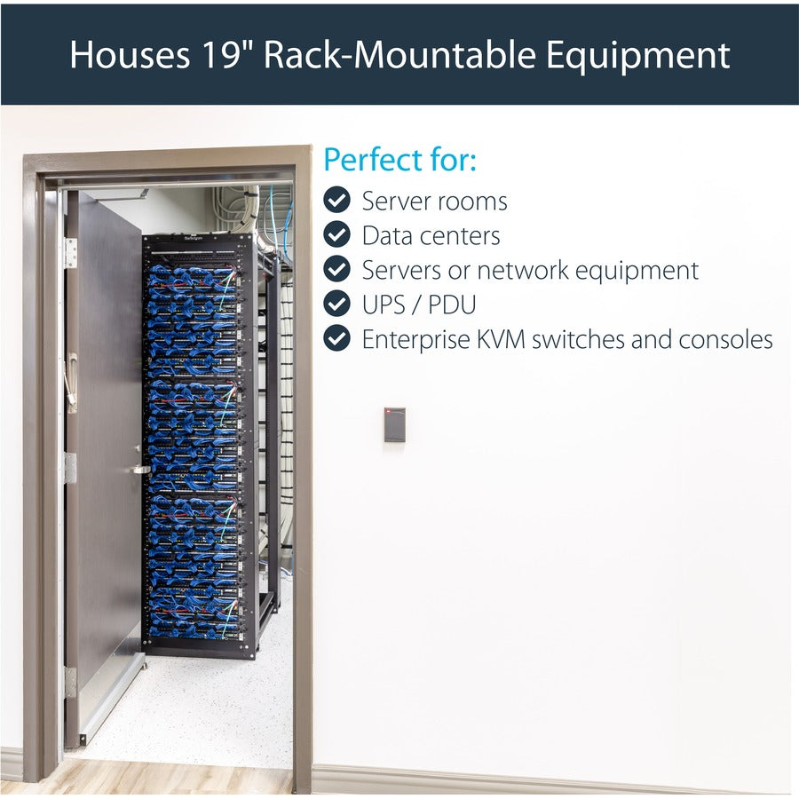 StarTech.com 45U 3300lb High Capacity 4 Post Open Server Equipment Rack - Flat Pack (4POSTRACKHD) 4POSTRACKHD