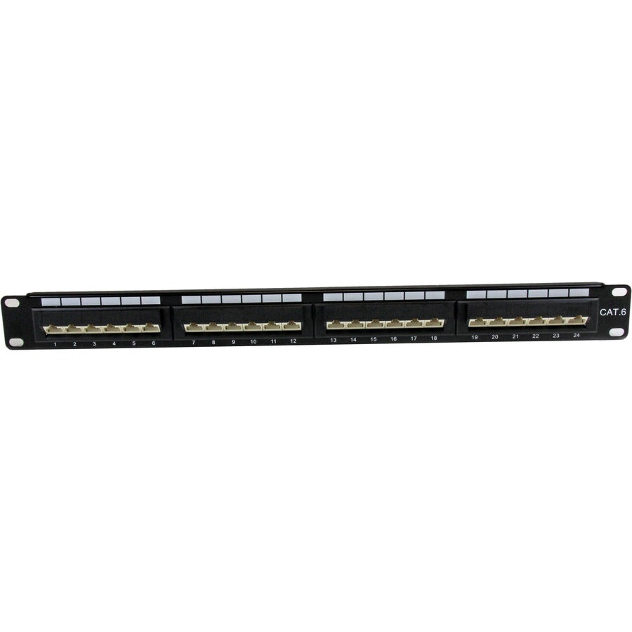 StarTech.com Panneau de brassage 24 ports 1U Cat 6 110 à montage en rack - 45 degrés C6PANL4524