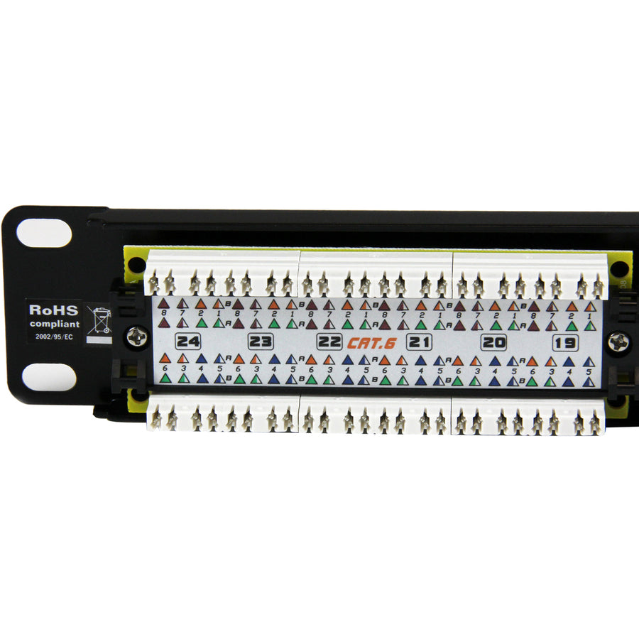 StarTech.com Panneau de brassage 24 ports 1U Cat 6 110 à montage en rack - 45 degrés C6PANL4524