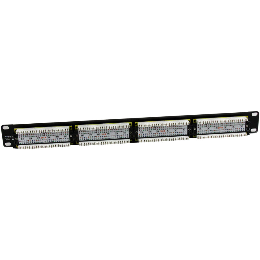 StarTech.com Panneau de brassage 24 ports 1U Cat 6 110 à montage en rack - 45 degrés C6PANL4524